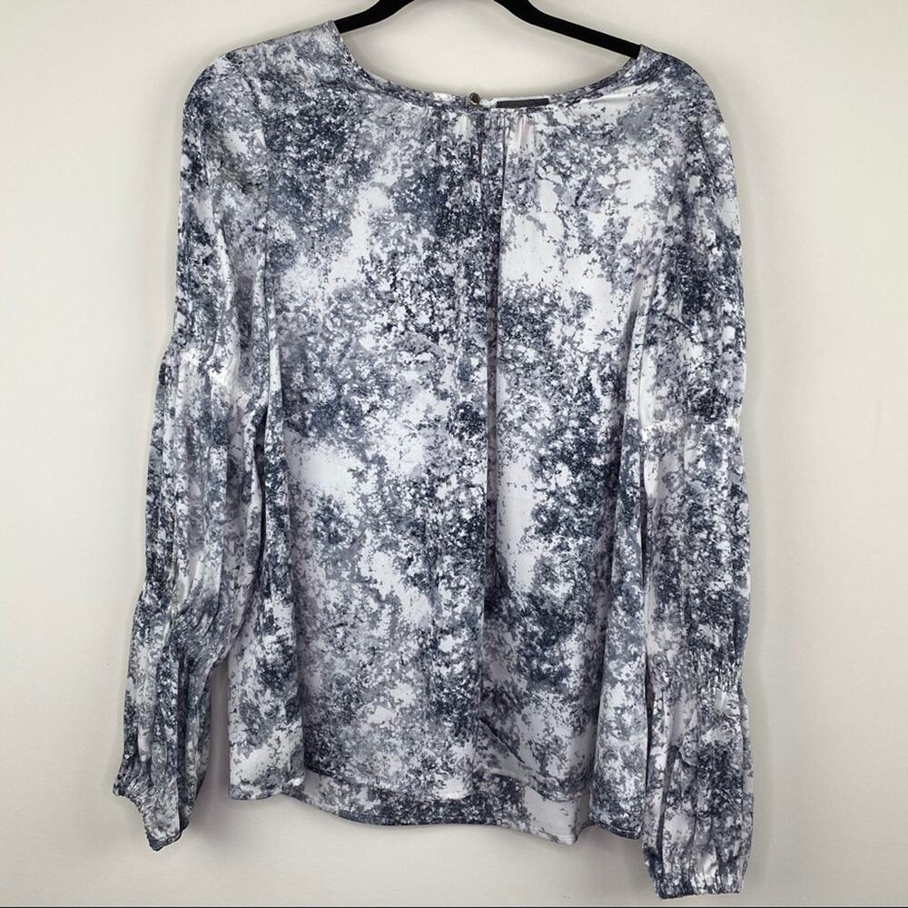 Vince Camuto Cinch Sleeve Blouse Gray Size M